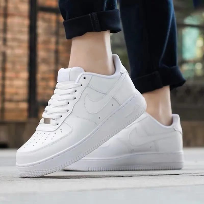 Tenis Nike Air Force One Blanco Clásico Zapato Hombre y Mujer